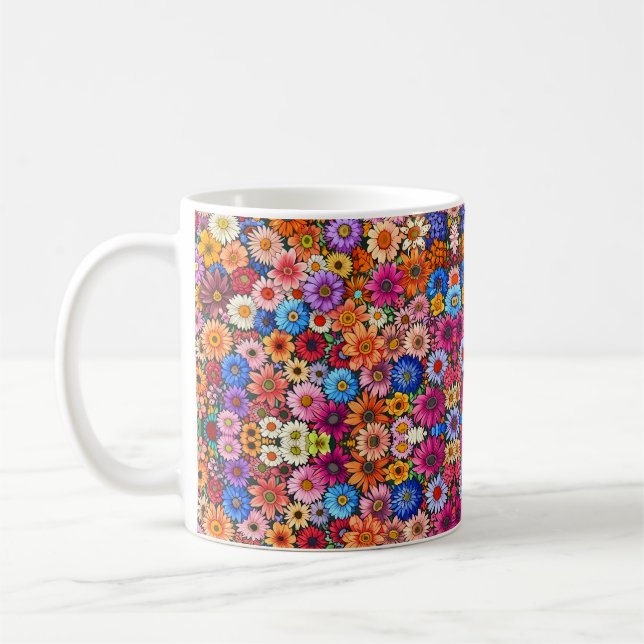Cute little flower heads coffee mug (Left)