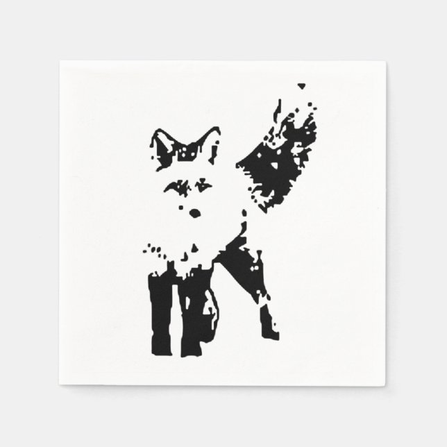 Cute Little Fox Animal Nature  Art Napkin (Front)