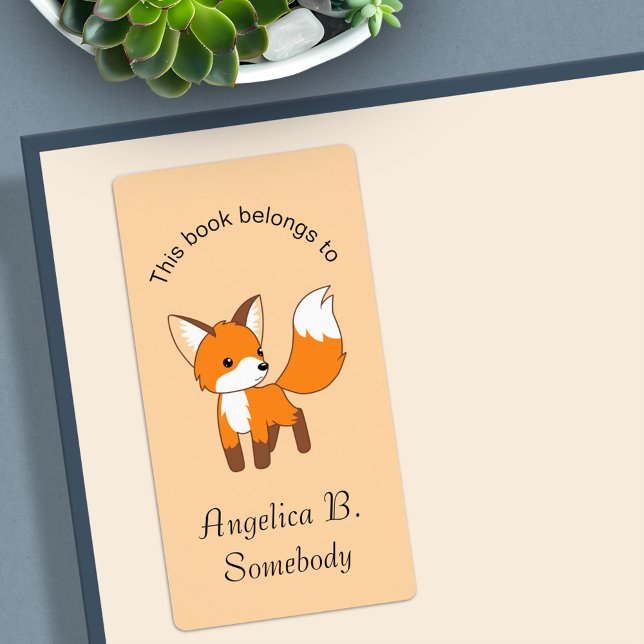 Cute Little Fox Bookplate (Creator Uploaded)