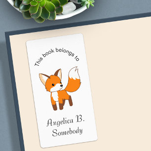 Cute Little Fox Bookplate
