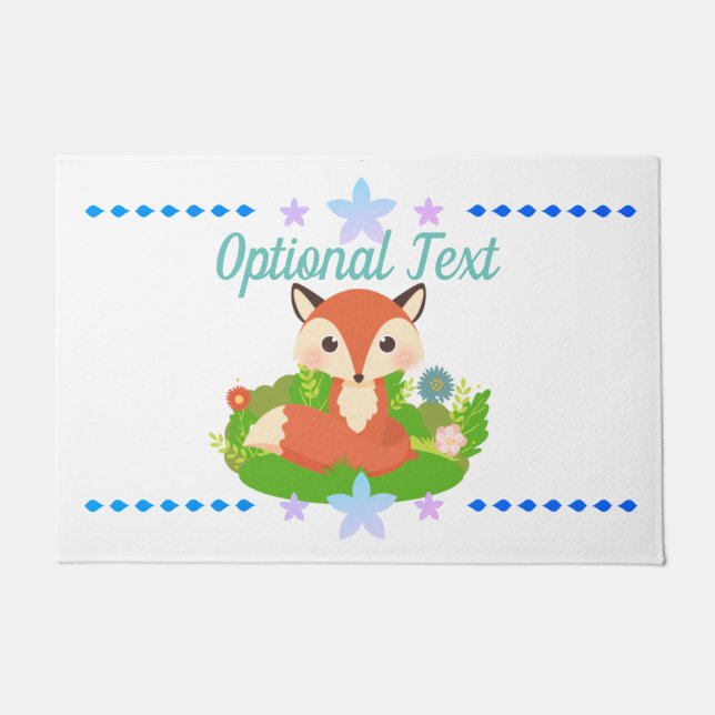 Cute Little Fox Doormat (Front)