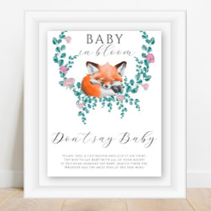 Cute little fox in bloom - Don't say baby Poster