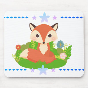 Cute Little Fox Mouse Mat