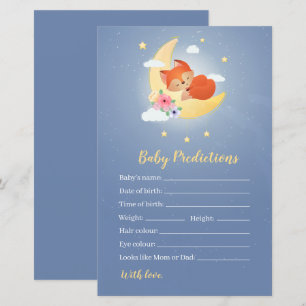 Cute little fox on the moon baby predictions games