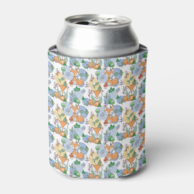 Cute Little Fox Pattern Can Cooler (Can Front)