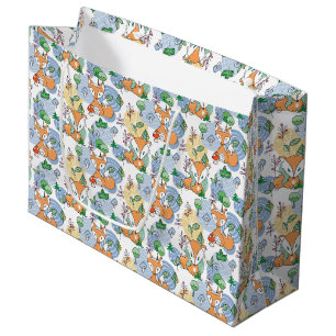 Cute Little Fox Pattern Large Gift Bag