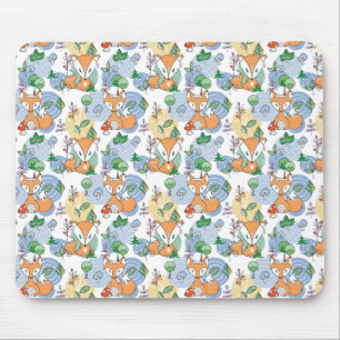Cute Little Fox Pattern Mouse Mat