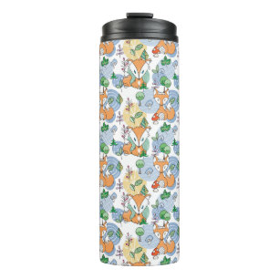 Cute Little Fox Pattern Thermal Tumbler