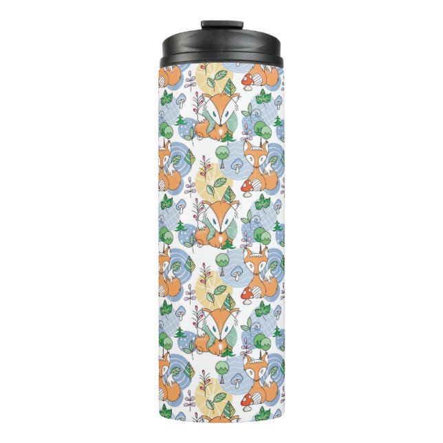 Cute Little Fox Pattern Thermal Tumbler (Front)