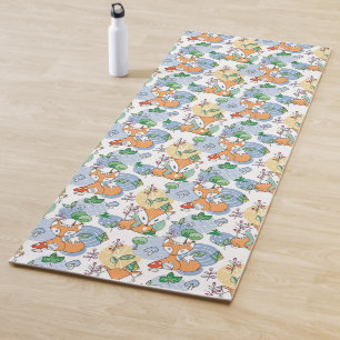 Cute Little Fox Pattern Yoga Mat