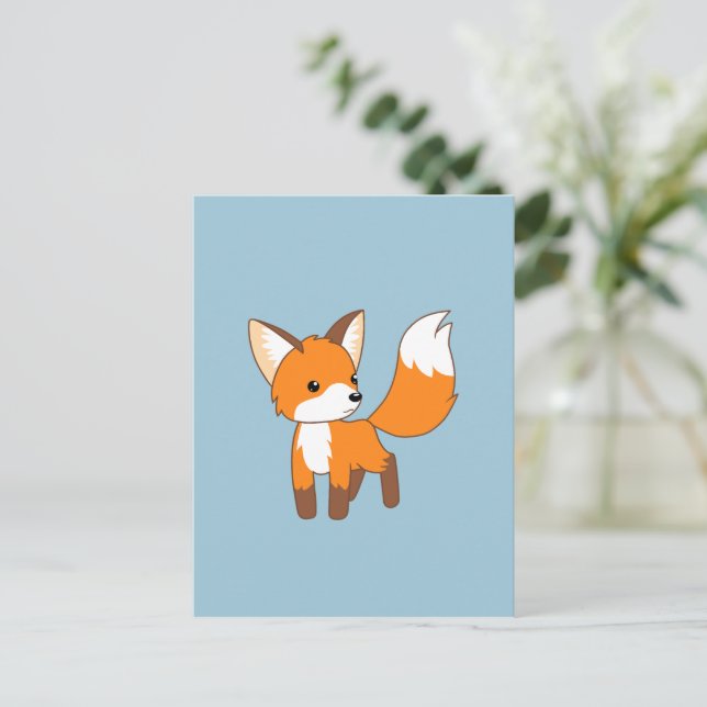 Cute Little Fox Postcard (Standing Front)