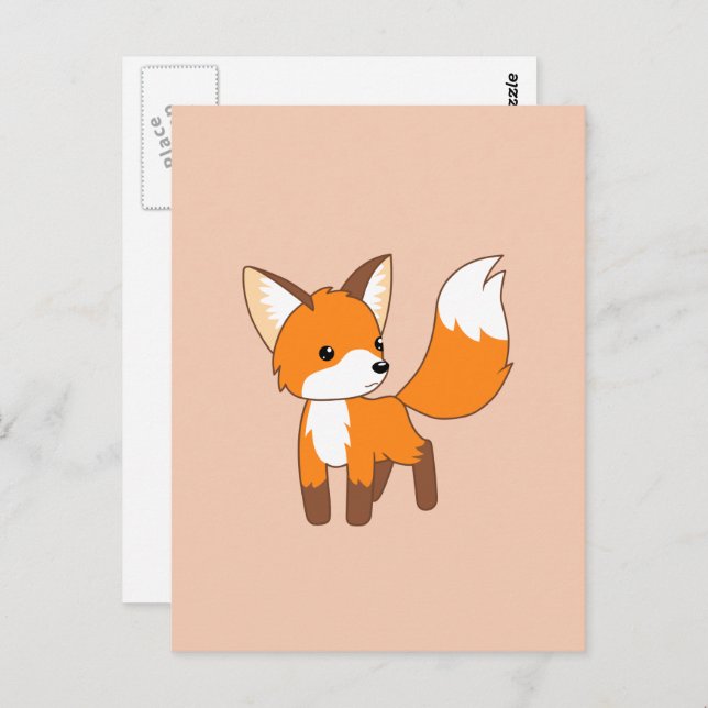Cute Little Fox Postcard (Front/Back)