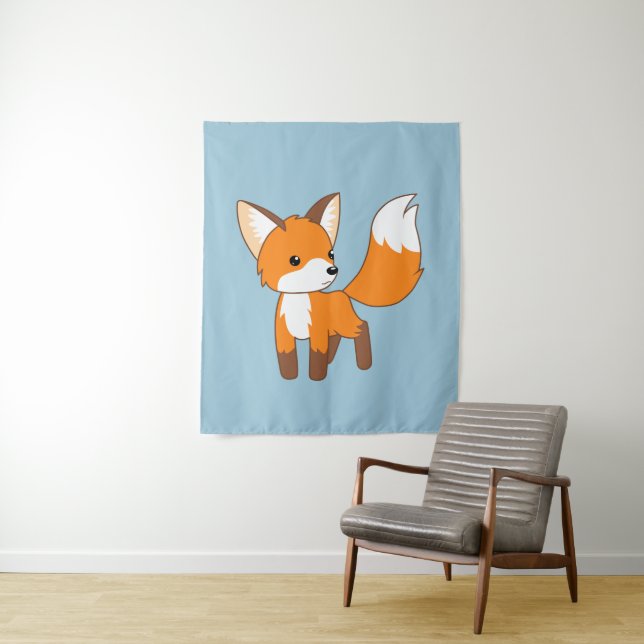 Cute Little Fox Tapestry (In Situ)