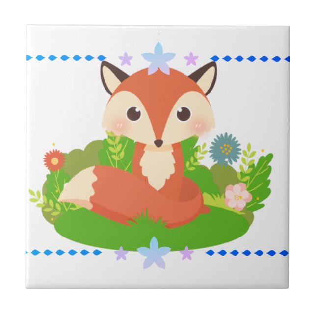 Cute Little Fox Tile (Front)