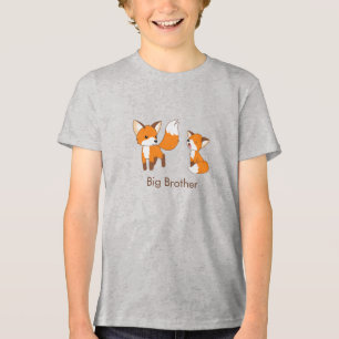 Cute Little Foxes - Big Brother Tri-Blend Shirt