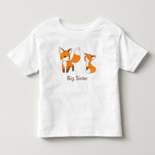 Cute Little Foxes - Big Sister Toddler T-Shirt