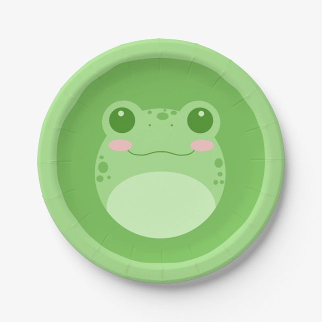 Cute Little Frog Paper Plate (Front)