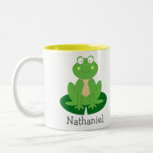 Cute Little Froggy with a Tie Personalised Mug
