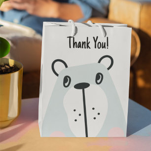 Cute little funny bear medium gift bag