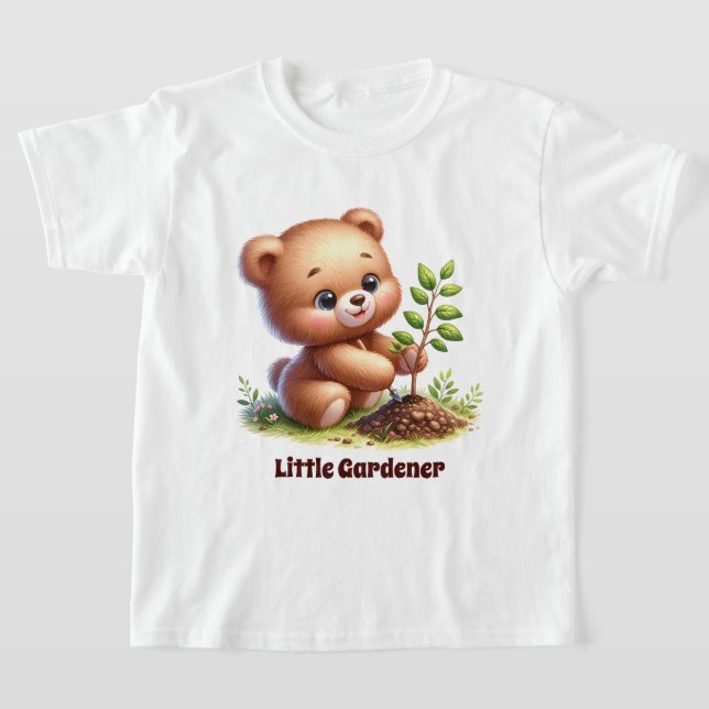 Cute little gardener customisable T-Shirt (Laydown)
