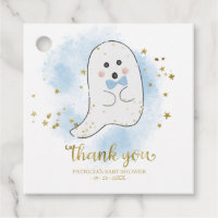 Cute Little Ghost Halloween Baby Shower Thank Favo
