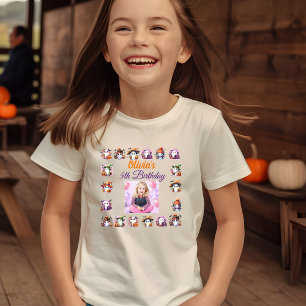 Cute Little Ghost Halloween Girl Birthday Photo T-Shirt