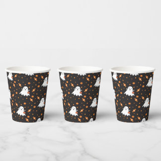 Cute little ghosts Halloween paper cups