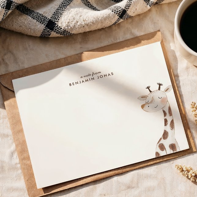 Cute Little Giraffe Kids Stationery Card (Creator Uploaded)