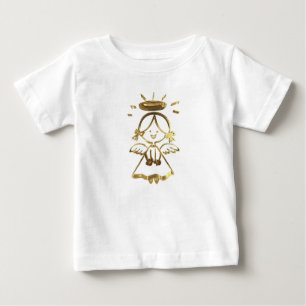 Cute Little Girl Baby Angel Halo Gold Look T-Shirt