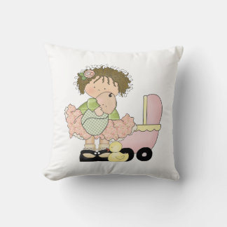 Cute Little Girl/Buggy and Doll Cushion