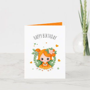 Cute little girl holiday card
