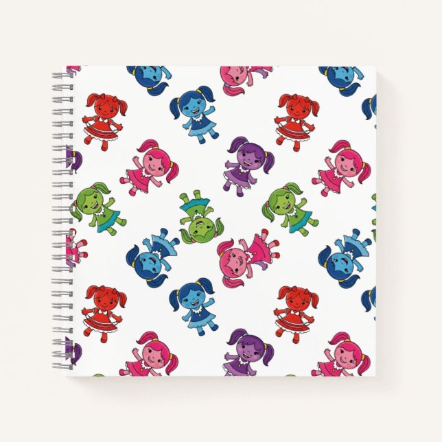 Cute Little Girl Pattern   Notebook (Front)