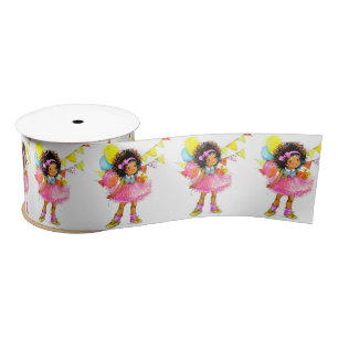 Cute Little Girl Ribbon Satin Ribbon