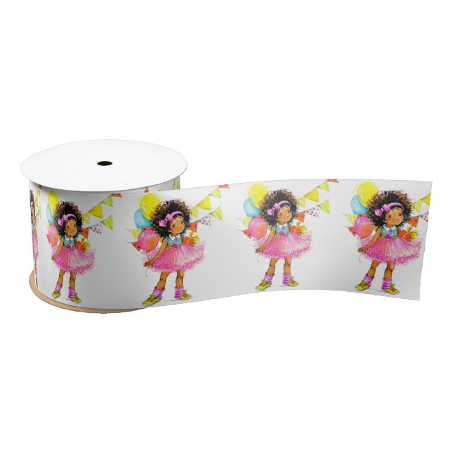 Cute Little Girl Ribbon Satin Ribbon (Spool)