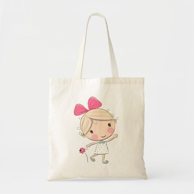Cute Little Girl Tote Bag (Front)