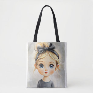 Cute little girl with beautiful eyes V1 Tote Bag