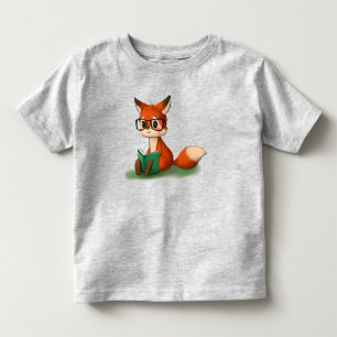 Cute Little Graphic Art Storybook Fox Animal Art Toddler T-Shirt