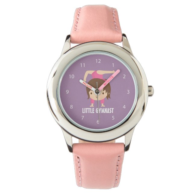 Cute Little Gymnast Girl Gymnastics Pose Watch (Front)