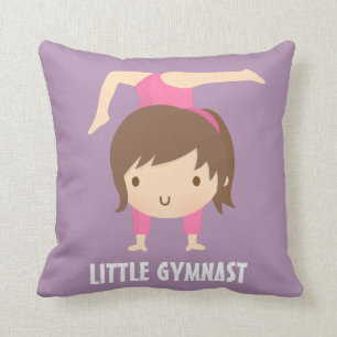 Cute Little Gymnast Girl Gymnastics Room Decor Cushion