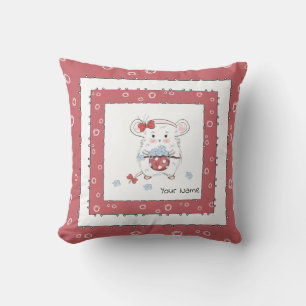 Cute Little Hamster Custom Name Cushion