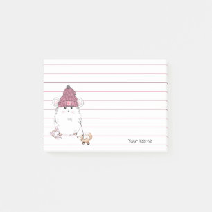 Cute Little Hamster Custom Name Post-it Notes