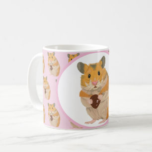 Cute little Hamster holding an Easter Egg Coffee Mug