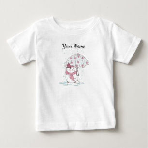 Cute Little Hamster Personalised Name Baby T-Shirt