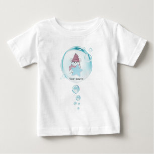 Cute Little Hamster Soap Bubble Name Baby T-Shirt