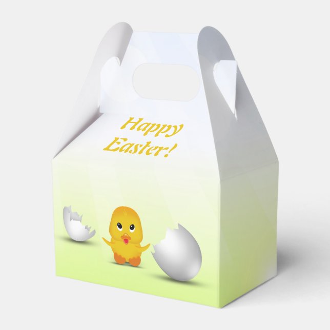 Cute Little Happy Easter Baby Chick Favour Box (Front Side)