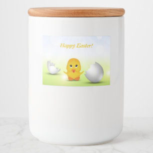 Cute Little Happy Easter Baby Chick Food Label