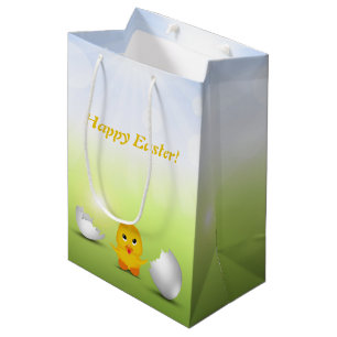 Cute Little Happy Easter Baby Chick Medium Gift Bag