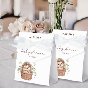 Cute Little Hedgehog Baby Shower Guest Favour Box