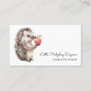 Cute Little Hedgehog Daycare Business Card