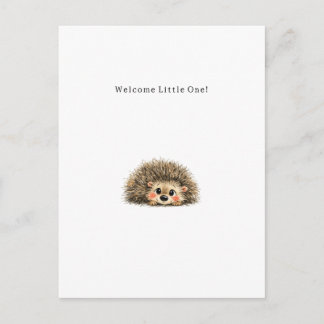 Cute Little Hedgehog New Baby Card. Postcard
